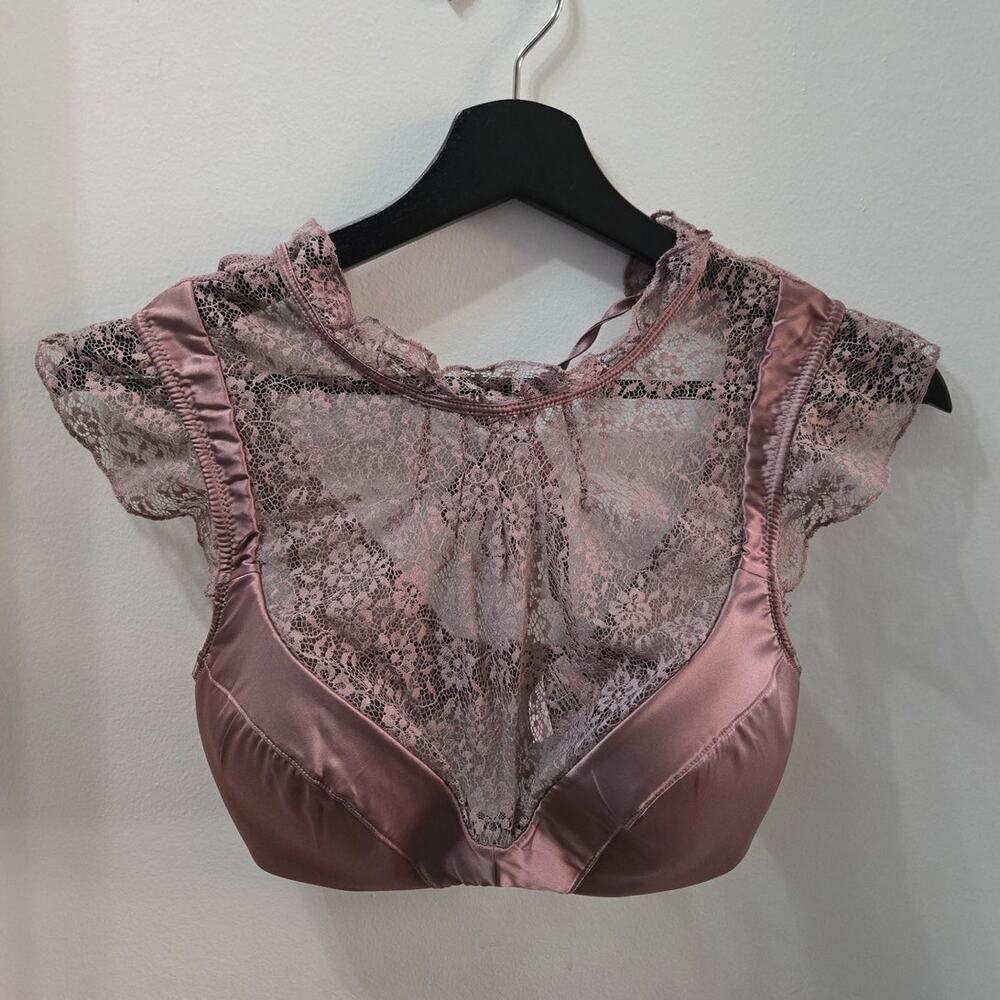 Victoria's Secret Dream Angels Cap Sleeve Top Bralette Bustier sz 32D
